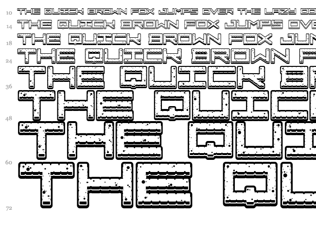 Crazy Cookies font waterfall